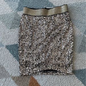 Gold Sequin sparkle mini skirt for party